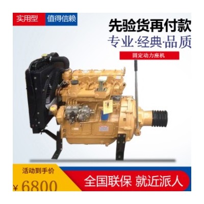 潍坊ZH4100G柴油发动机 洗井空压机发动机 离合器变速箱2.2:1